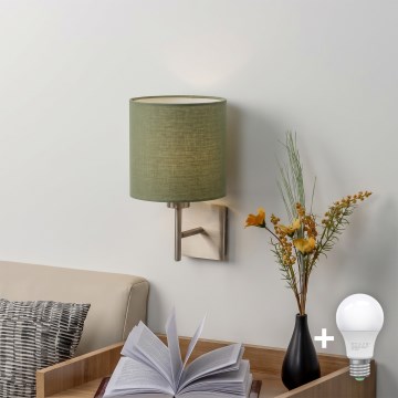 BRILAGI - LED zidna svjetiljka NUBILA 1xE27/60W/230V matni krom/zelena