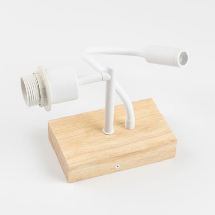 Brilagi - LED fleksibilna zidna svjetiljka NUBILA WOOD 1xE27/25W/230V + LED/3W hrast/bijela/narančasta