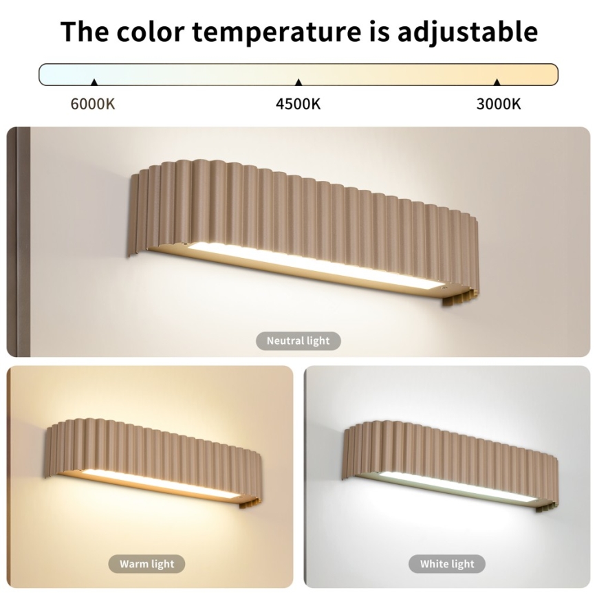 Brilagi - LED zidno svjetlo s prigušivanjem FALCON MODERN LED/14W/230V 3000-6000K 40 cm bež + daljinski upravljač