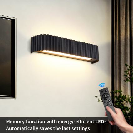 Brilagi - LED zidna svjetiljka s mogućnošću prigušivanja FALCON MODERN LED/14W/230V 3000-6000K 40 cm crna + daljinski upravljač