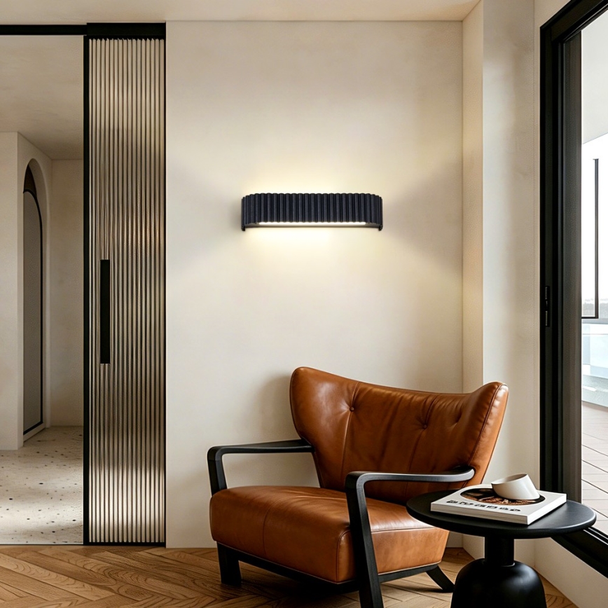 Brilagi - LED zidna svjetiljka s mogućnošću prigušivanja FALCON MODERN LED/14W/230V 3000-6000K 40 cm crna + daljinski upravljač