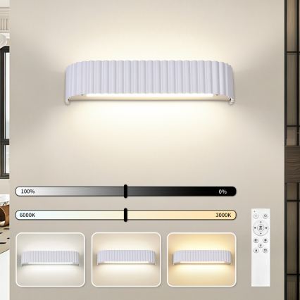 Brilagi - LED prigušivo zidno svjetlo FALCON MODERN LED/14W/230V 3000-6000K 40 cm bijela + daljinski upravljač