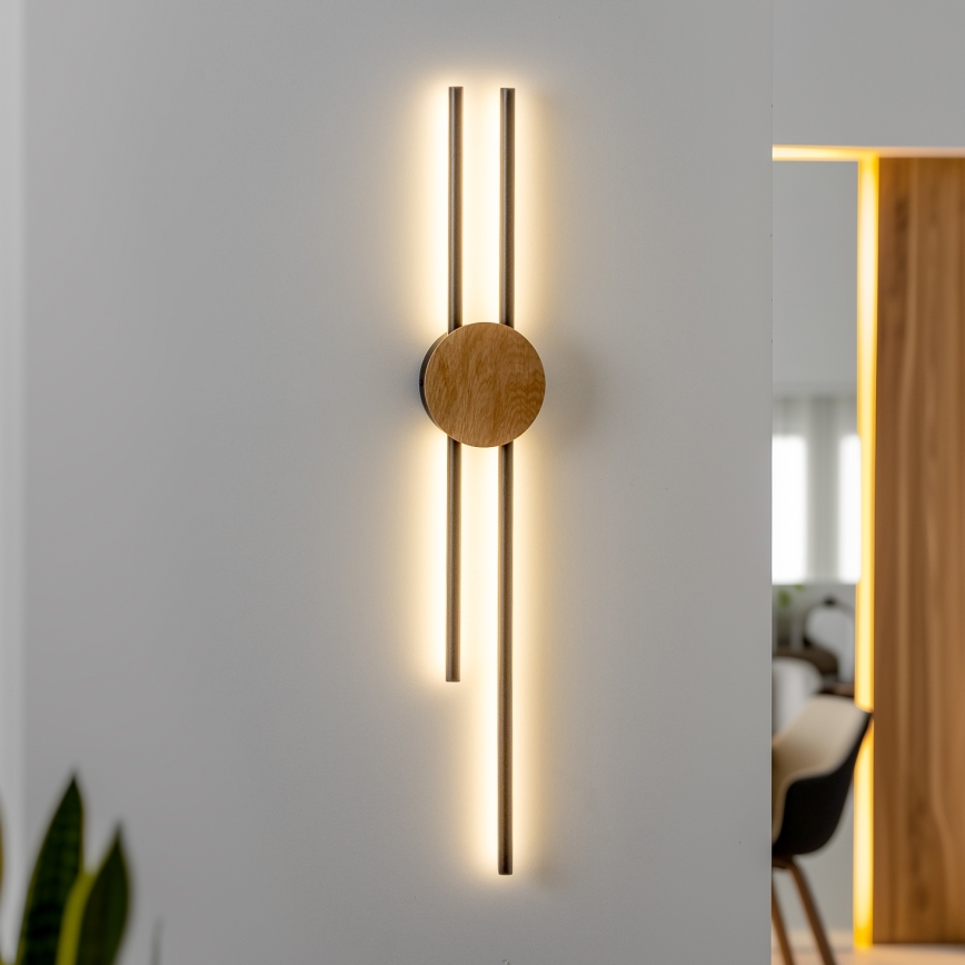 Brilagi - LED Zidna svjetiljka WOODY COLLINE LED/15W/230V 80 cm hrast