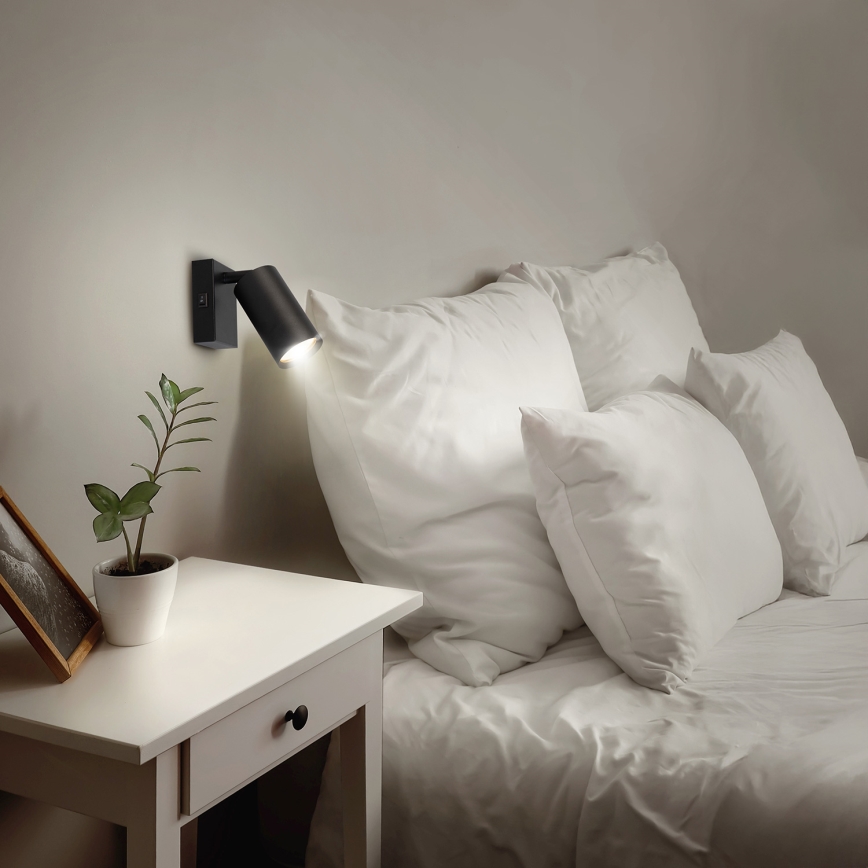 Brilagi - LED RGBW prigušivo zidno spot svjetlo SELE 1xGU10/4,8W/230V 3000K crno + daljinski upravljač