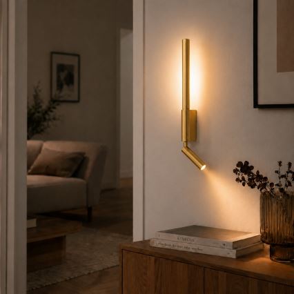 Brilagi - LED zidna točkasta svjetiljka VIXON LED/3W/230V + LED/5W zlatna CRI 90