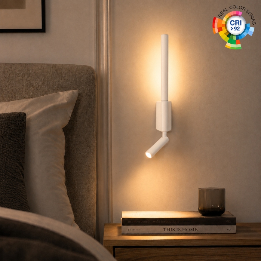 Brilagi - LED zidni spot VIXON LED/3W/230V + LED/5W bijela CRI 90