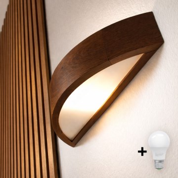 Brilagi - LED zidno svjetlo CARVALHO 1xE27/15W/230V hrast orah