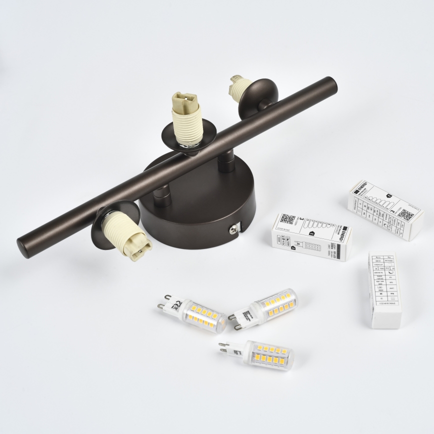 Brilagi - LED zidno svjetlo MILLA 3xG9/3W/230V smeđe/zadimljeno smeđe