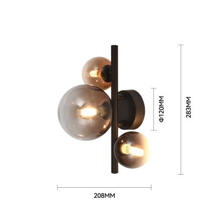 Brilagi - LED zidno svjetlo MILLA 3xG9/3W/230V smeđe/zadimljeno smeđe