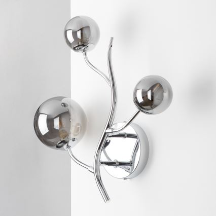 Brilagi - LED zidno svjetlo MISTEL 3xG9/3W/230V crni krom/dimljeno