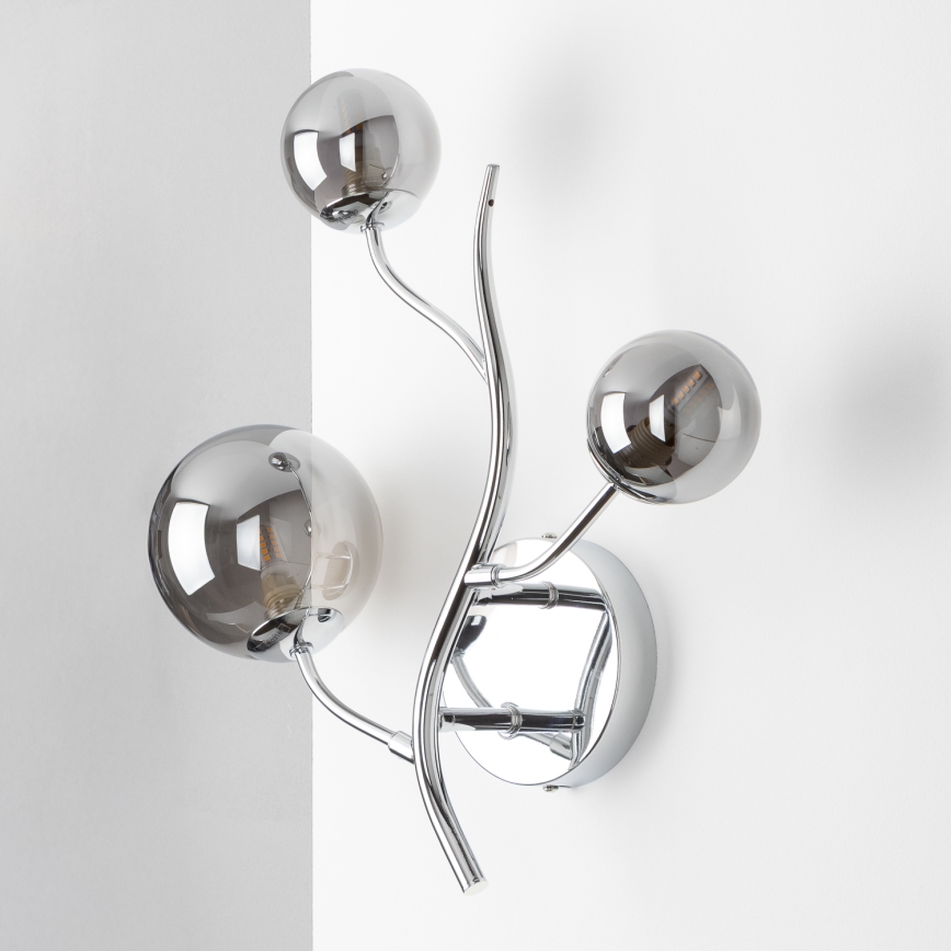 Brilagi - LED zidno svjetlo MISTEL 3xG9/3W/230V crni krom/dimljeno