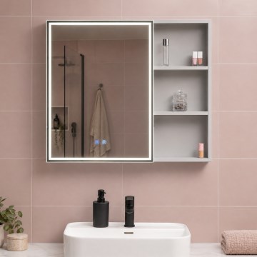 BRILAGI - LED zrcalni kupaonski ormarić s osvjetljenjem NOTO SINGLE 78x65 cm
