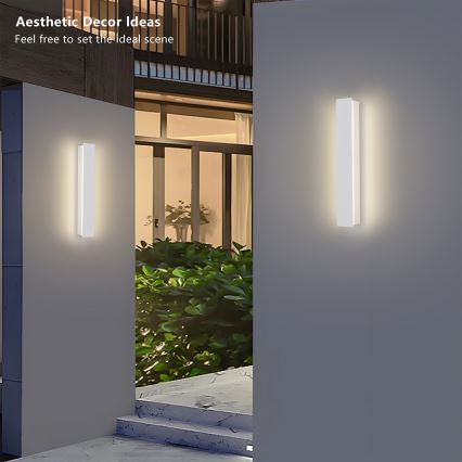 Brilagi - LED vanjsko zidno svjetlo LINEAR LED/8W/230V 3000K IP65 30 cm bijela CRI 90