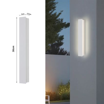 Brilagi - LED vanjsko zidno svjetlo LINEAR LED/8W/230V 3000K IP65 30 cm bijela CRI 90