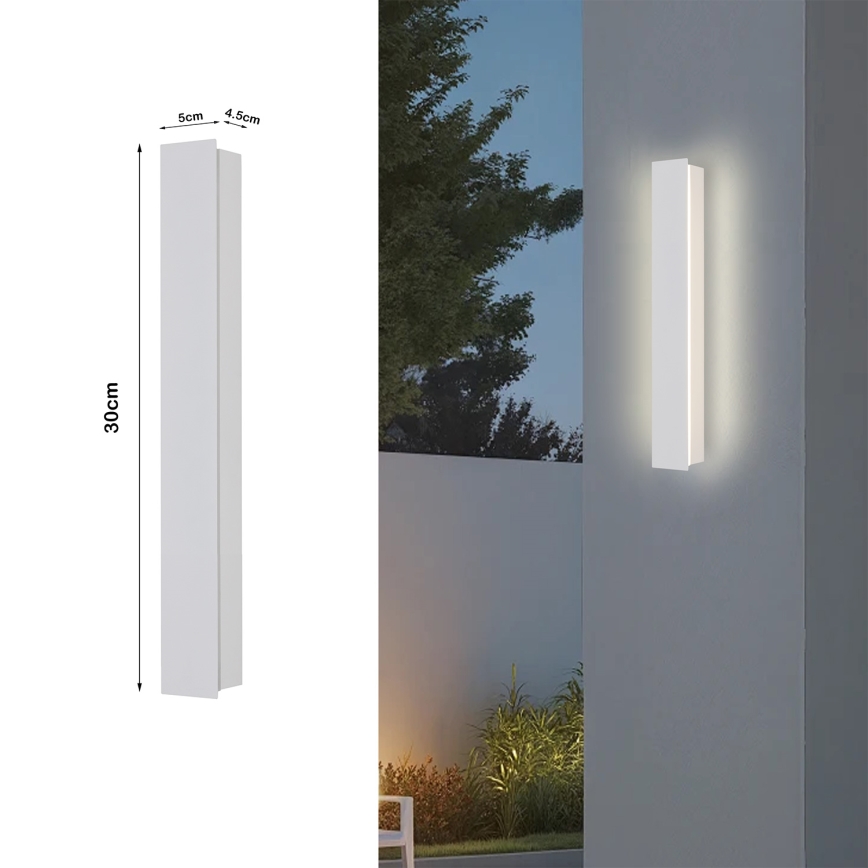 Brilagi - LED vanjsko zidno svjetlo LINEAR LED/8W/230V 3000K IP65 30 cm bijela CRI 90