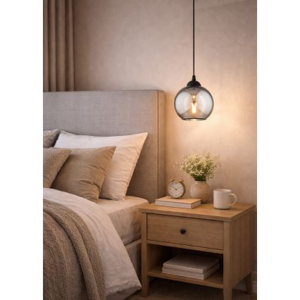 Brilagi - Luster na kabelu 1xE27/60W/230V crna/zadimljena siva