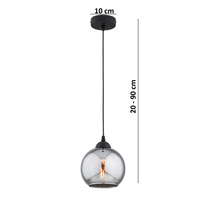 Brilagi - Luster na kabelu 1xE27/60W/230V crna/zadimljena siva