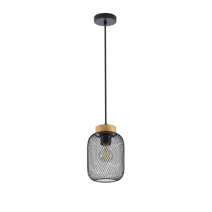 Brilagi - Luster na kabelu BASKLITE 1xE27/15W/230V kaučukovo drvo/crna