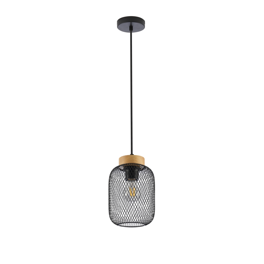 Brilagi - Luster na kabelu BASKLITE 1xE27/15W/230V kaučukovo drvo/crna
