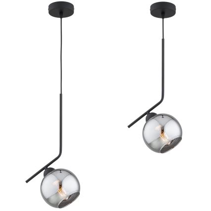 Brilagi - Luster na kabelu DIOR 1xE27/60W/230V crna/dimna siva