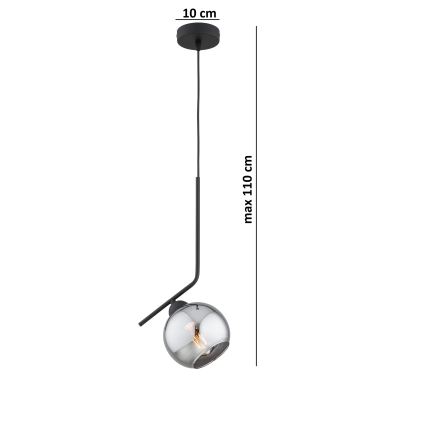 Brilagi - Luster na kabelu DIOR 1xE27/60W/230V crna/dimna siva