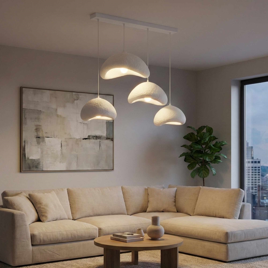 Brilagi - Luster na kabelu LUNA 4xE27/40W/230V bijela