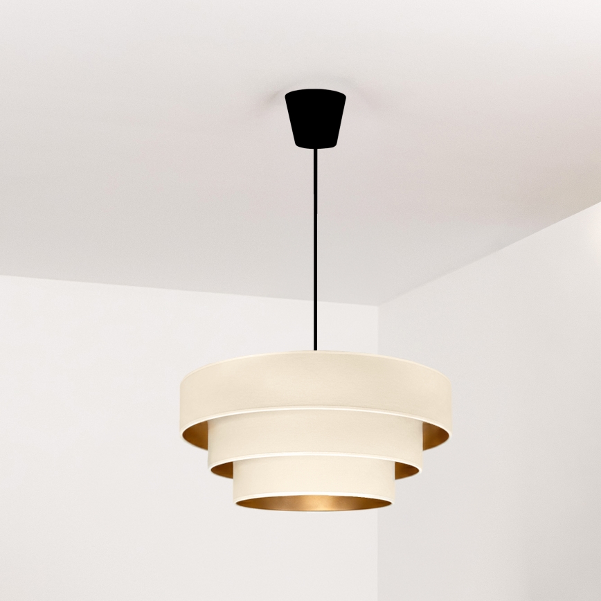 Brilagi - Luster na kabelu LUNETA 1xE27/60W/230V Ø 40 cm krem/zlatna