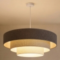 Brilagi - Luster na kabelu LUNETA 3xE27/60W/230V Ø 80 cm siva/krem/bijela