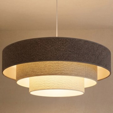 Brilagi - Luster na kabelu LUNETA 3xE27/60W/230V Ø 80 cm siva/krem/bijela
