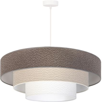 Brilagi - Luster na kabelu LUNETA 3xE27/60W/230V Ø 80 cm siva/krem/bijela