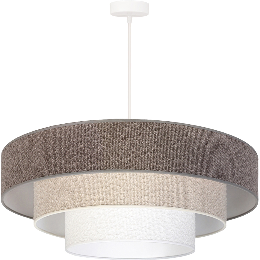 Brilagi - Luster na kabelu LUNETA 3xE27/60W/230V Ø 80 cm siva/krem/bijela