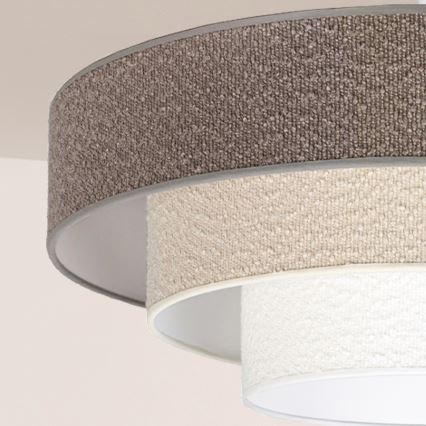 Brilagi - Luster na kabelu LUNETA 3xE27/60W/230V Ø 80 cm siva/krem/bijela