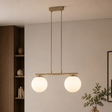 Brilagi - Luster na kabelu MILO 2xE27/60W/230V bež/zlatna