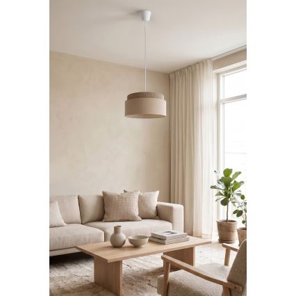 Brilagi - Luster na kabelu PADOVA 1xE27/60W/230V Ø 40 cm bež