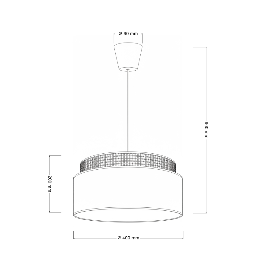 Brilagi - Luster na kabelu PADOVA 1xE27/60W/230V Ø 40 cm bež