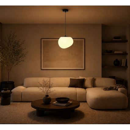 BRILAGI - Luster na kabelu PEBBLES 1xE27/40W/230V Ø 25 cm crna