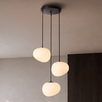 BRILAGI - Luster na kabelu PEBBLES 3xE27/40W/230V Ø 42 cm crna