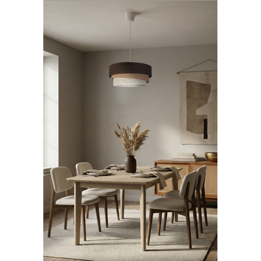 Brilagi - Luster na kabelu TRIO 1xE27/60W/230V Ø 40 cm smeđa/bež/bijela