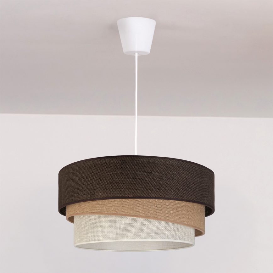 Brilagi - Luster na kabelu TRIO 1xE27/60W/230V Ø 40 cm smeđa/bež/bijela