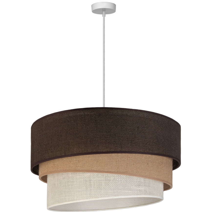 Brilagi - Luster na kabelu TRIO 3xE27/60W/230V promjer 60 cm smeđa/bež/bijela