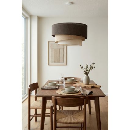 Brilagi - Luster na kabelu TRIO 3xE27/60W/230V promjer 60 cm smeđa/bež/bijela