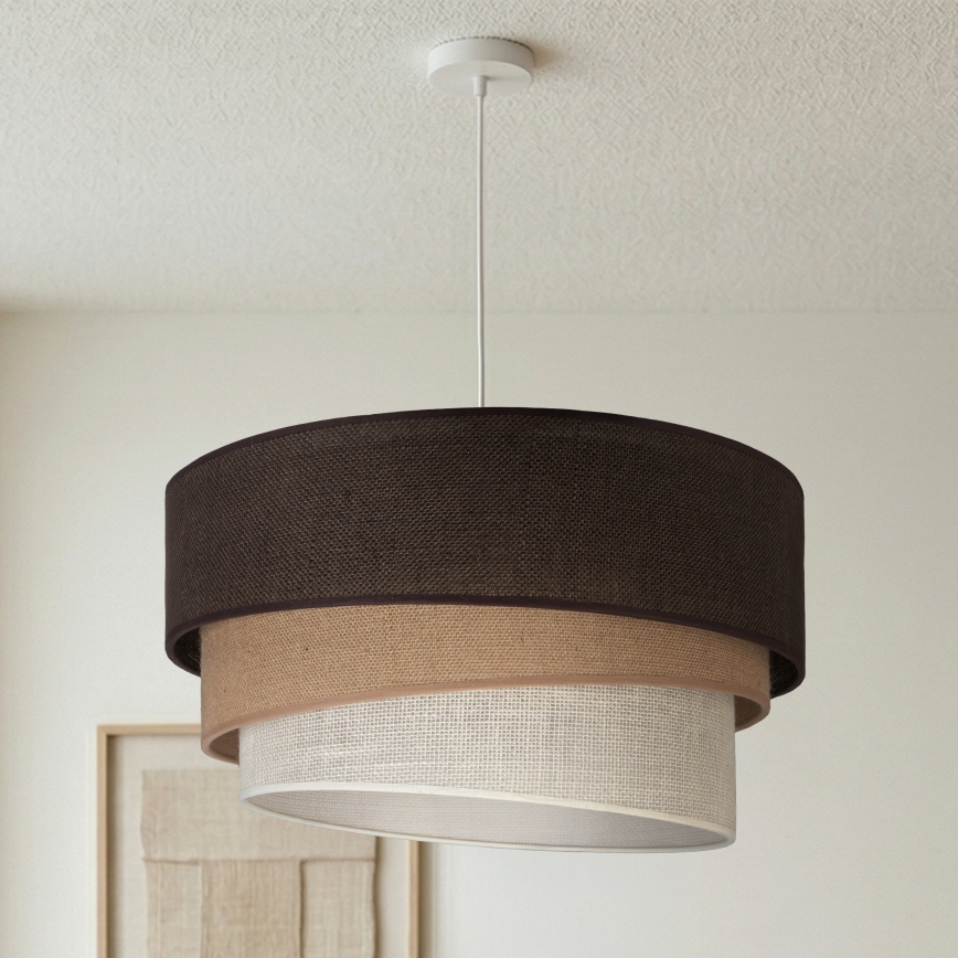Brilagi - Luster na kabelu TRIO 3xE27/60W/230V promjer 60 cm smeđa/bež/bijela