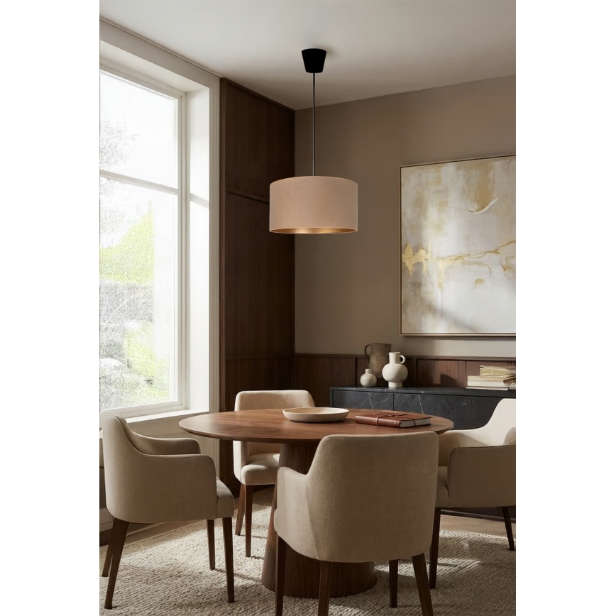 Brilagi - Luster na kabelu VELVET 1xE27/60W/230V Ø 40 cm bež/zlatna