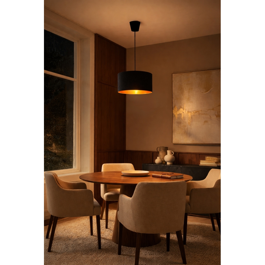 Brilagi - Luster na kabelu VELVET 1xE27/60W/230V Ø 40 cm crno-zlatni