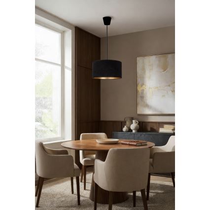Brilagi - Luster na kabelu VELVET 1xE27/60W/230V Ø 40 cm crno-zlatni