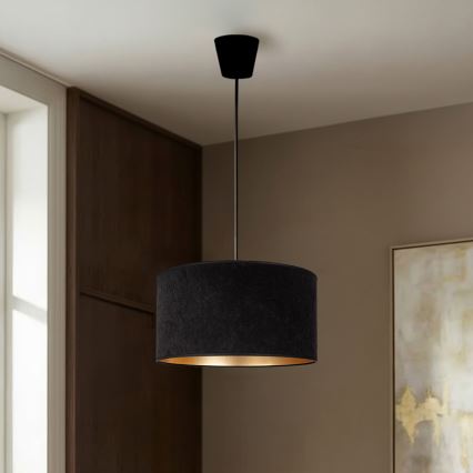 Brilagi - Luster na kabelu VELVET 1xE27/60W/230V Ø 40 cm crno-zlatni
