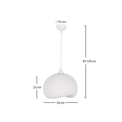 Brilagi - Luster na kabelu WABI SABI 1xE27/40W/230V Ø 34 cm bijela