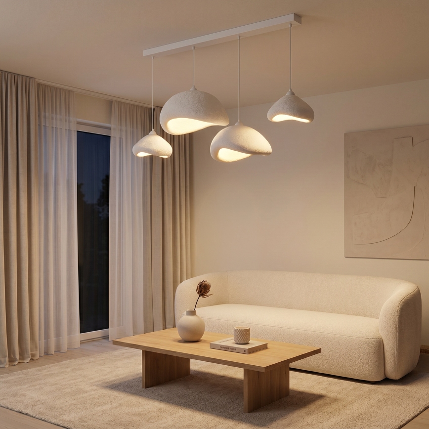 Brilagi - Luster na kabelu WABI SABI 4xE27/40W/230V bijela