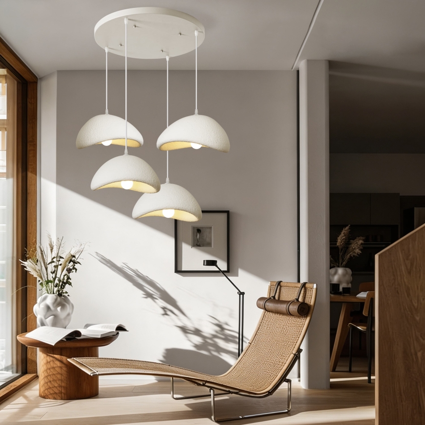 BRILAGI - Luster na kabelu WABI SABI 4xE27/60W/230V bijela