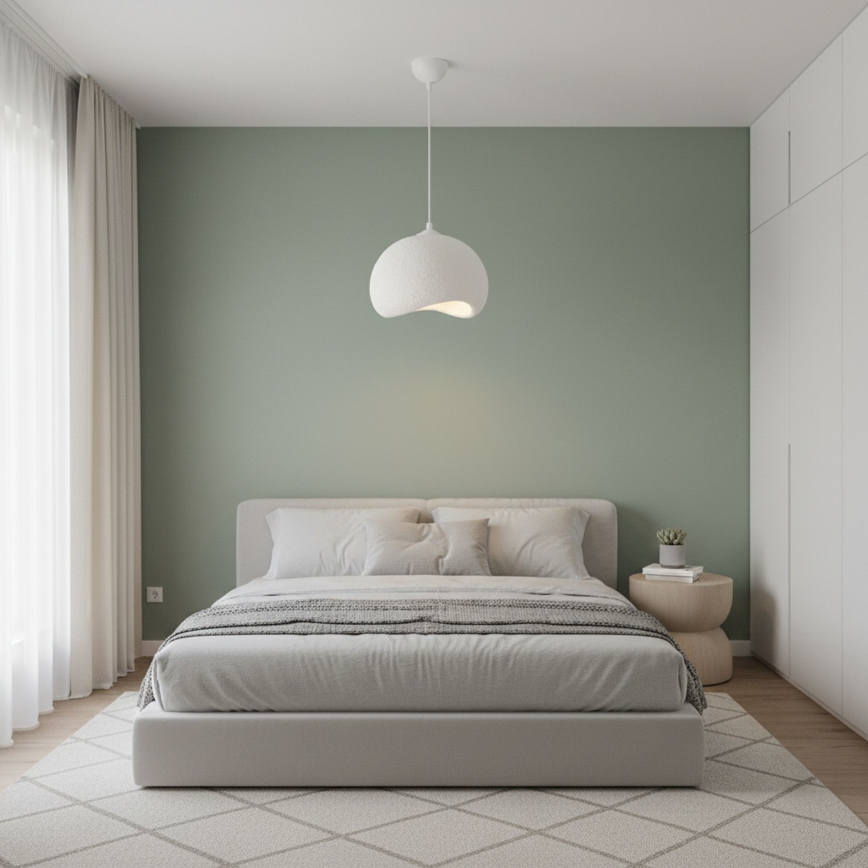 Brilagi - Luster na kabelu YONTU 1xE27/40W/230V Ø 34 cm bijela